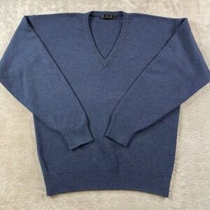 TSE Cashmere Sweater Mens Large Blue Office Luxury Soft Casual Preppy